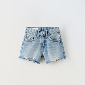 Zara Frayed Denim shorts size 6